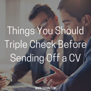 Things you should triple check before sending off a CV